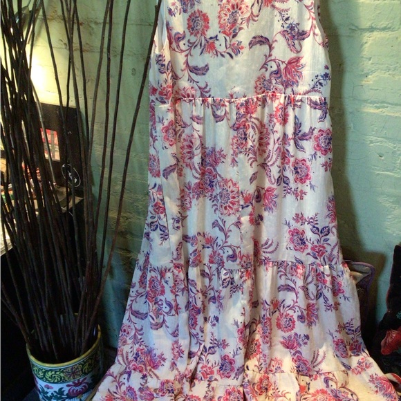 Clearance 🌸SLE ! Lavender brown floral maxi babydoll dress - Picture 3 of 7